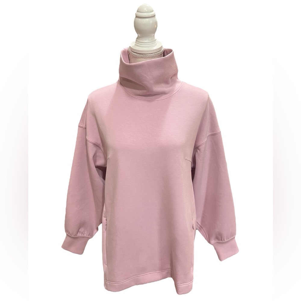 Lululemon Modal-Blend Turtleneck Tunic Sweatshirt in Pink Peony Size 6